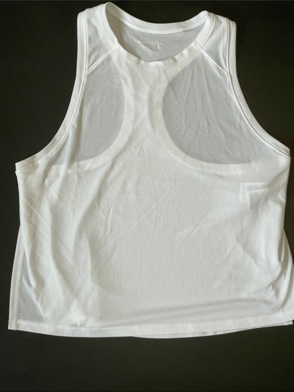 EC Athleta Grid Knit Tank - White - Size Small